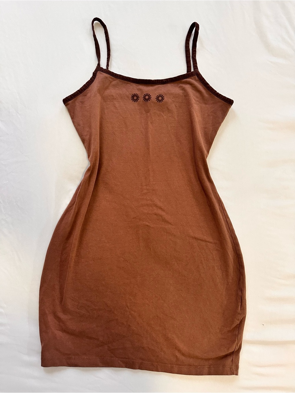 H&M Brown Crewneck Top with Soft Fleece Interior